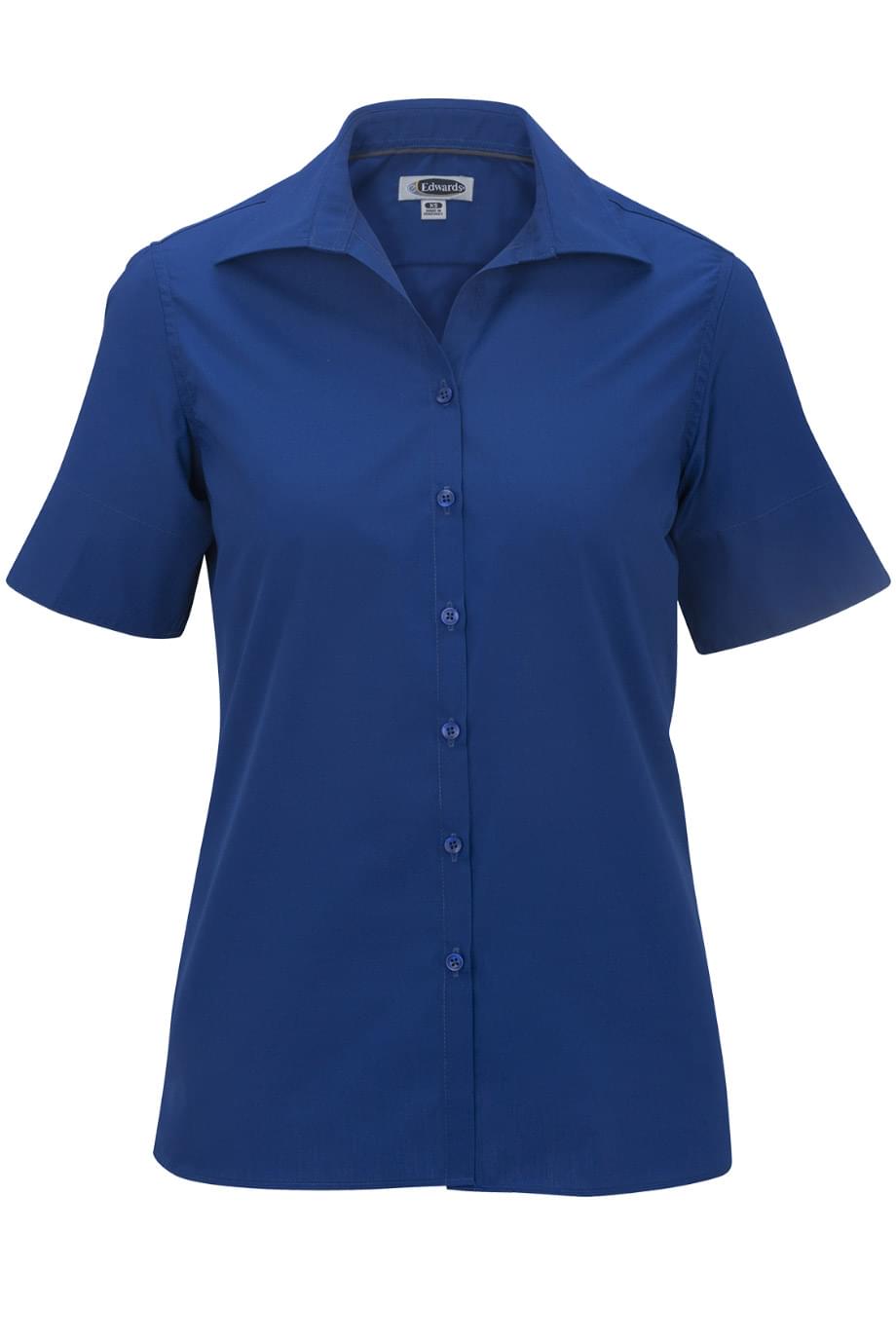 Edwards Garment Lightweight Poplin Short Sleeve Ladies Shirt