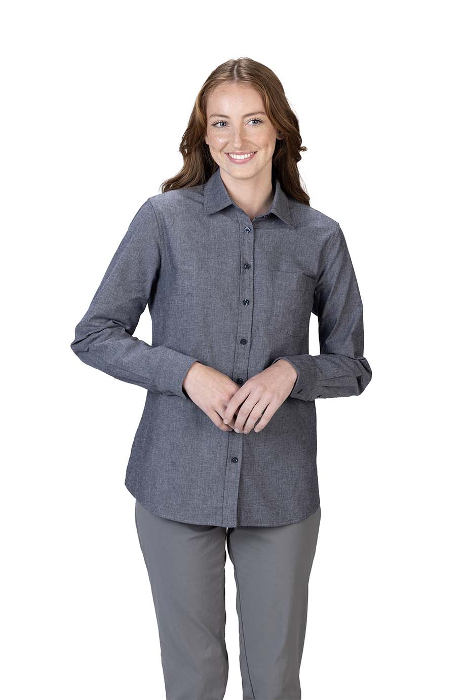 Edwards Garment Ladies' Heritage Chambray Long Sleeve Shirt