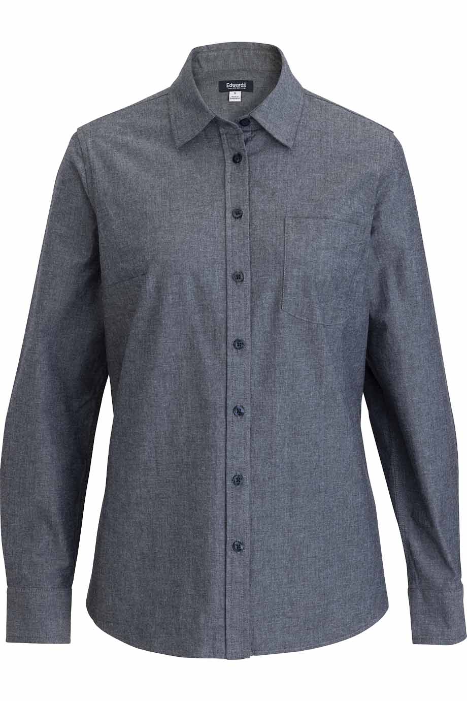 Edwards Garment Ladies' Heritage Chambray Long Sleeve Shirt