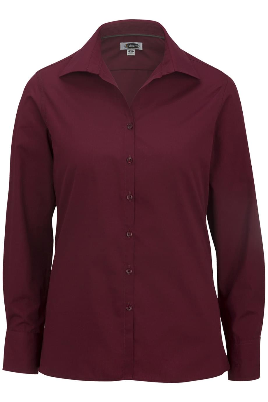 Edwards Garment Lightweight Poplin Long Sleeve Ladies Shirt