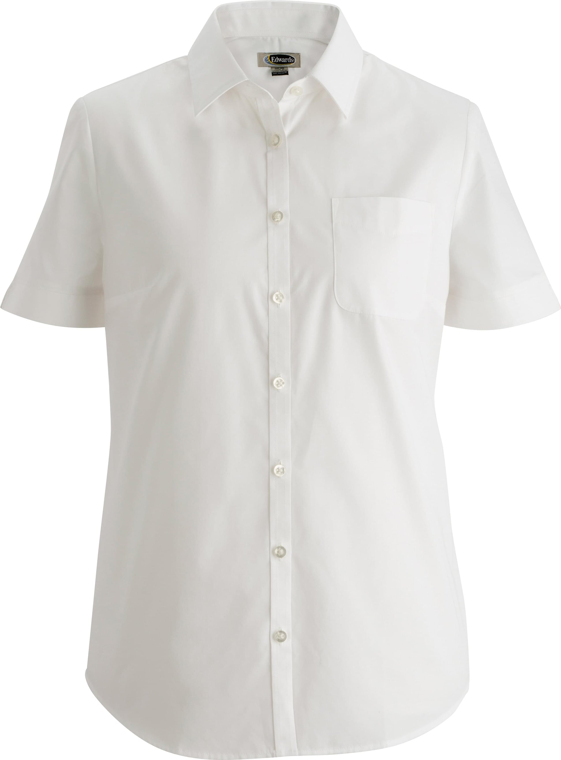 Edwards Garment Essential Broadcloth Short Sleeve Ladies Shirt