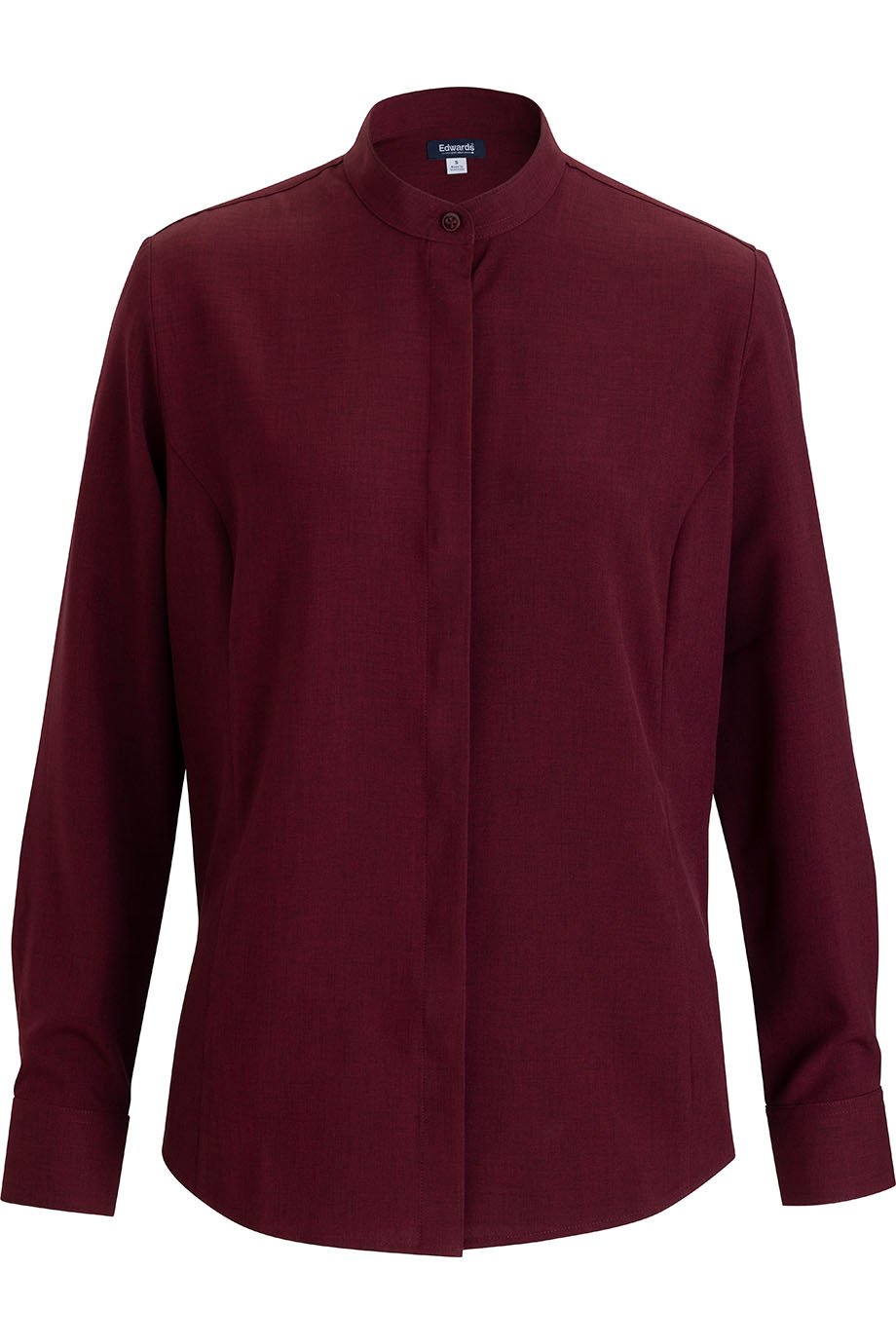 Edwards Garment Ladies Flexbatiste Banded Collar Shirt