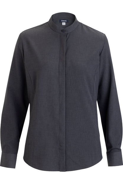 Edwards Garment Ladies Flexbatiste Banded Collar Shirt