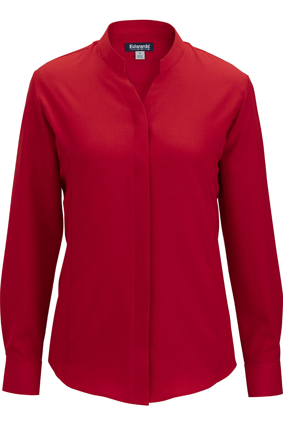 Edwards Garment Ladies’ Flexbatiste Stand-Up Collar Shirt
