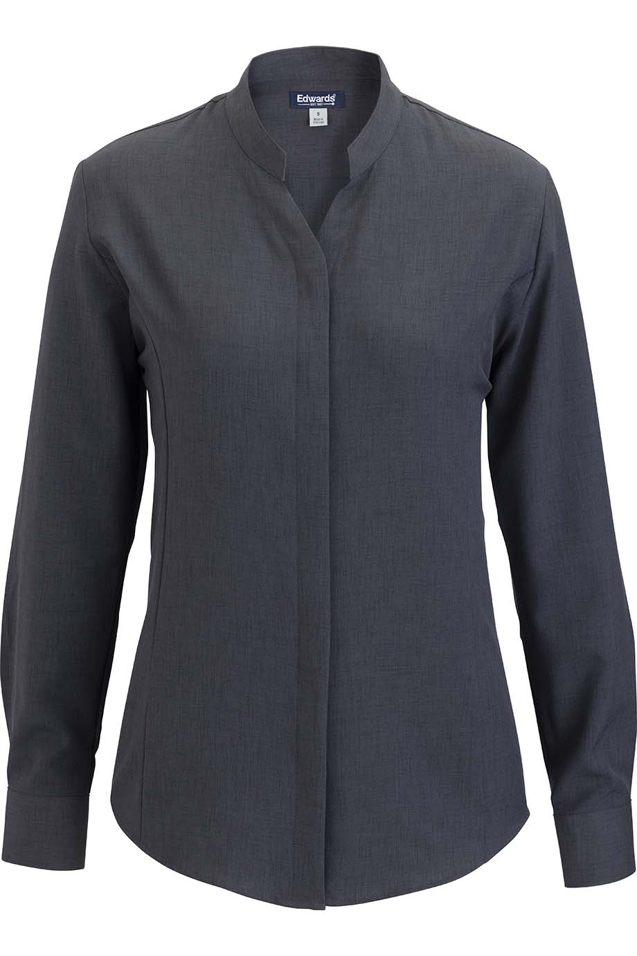 Edwards Garment Ladies’ Flexbatiste Stand-Up Collar Shirt