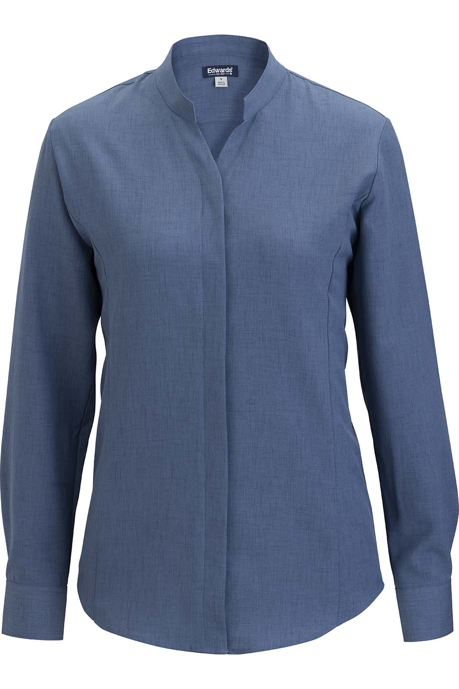 Edwards Garment Ladies’ Flexbatiste Stand-Up Collar Shirt