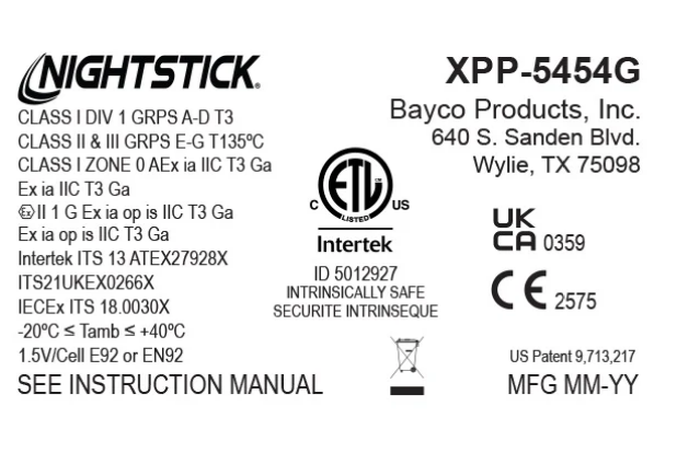 Night Stick Intrinsically Safe Headlamp