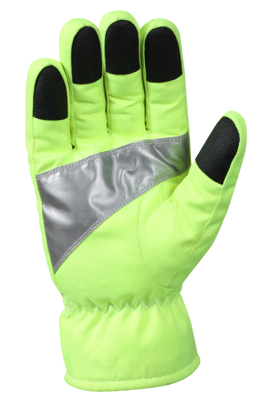 Rothco Safety Green Gloves With Reflective Tape
