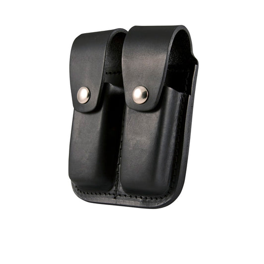 Boston Leather 5601 – Regular, Double Clip, Double Stack Magazine Leather Holder – 9MM, .40 cal