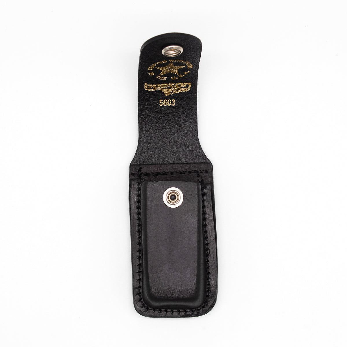 Boston Leather 5603 – Large, Single Clip, Double Stack Magazine Leather Holder – .45 cal