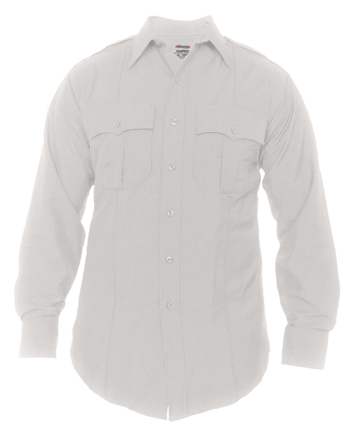 Elbeco DutyMaxx Men's Long Sleeve Poly/Rayon Stretch Shirt - White