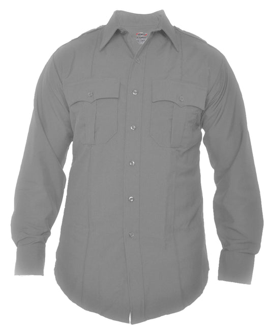 Elbeco DutyMaxx Men's Long Sleeve Poly/Rayon Stretch Shirt - Gray