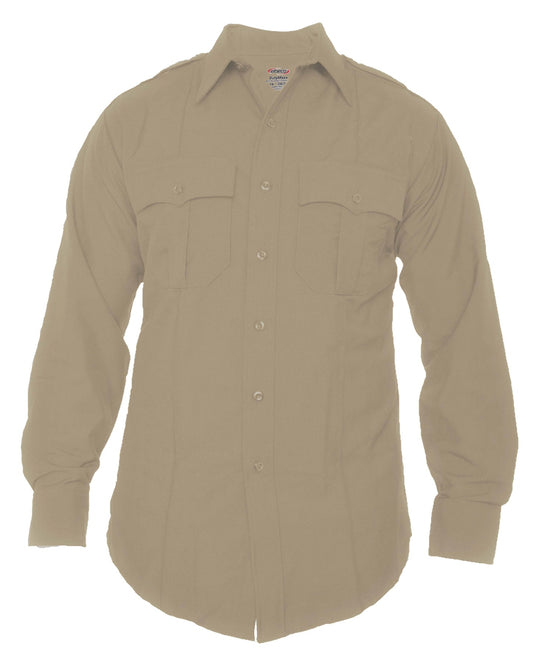 Elbeco DutyMaxx Men's Long Sleeve Poly/Rayon Stretch Shirt - Silvertan