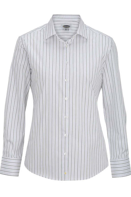 Edwards Garment Womens Long Sleeve Patterned Dress Shirt