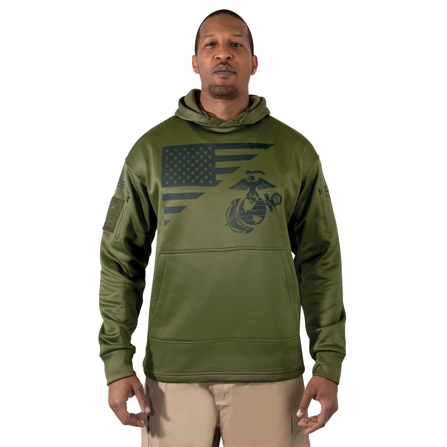 Rothco US Flag / USMC Eagle, Globe, & Anchor Concealed Carry Hoodie