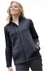 Front of Navy Herringbone Ladies' Sweater Knit Jacket