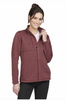 Front of Burgundy Herringbone Ladies' Sweater Knit Jacket