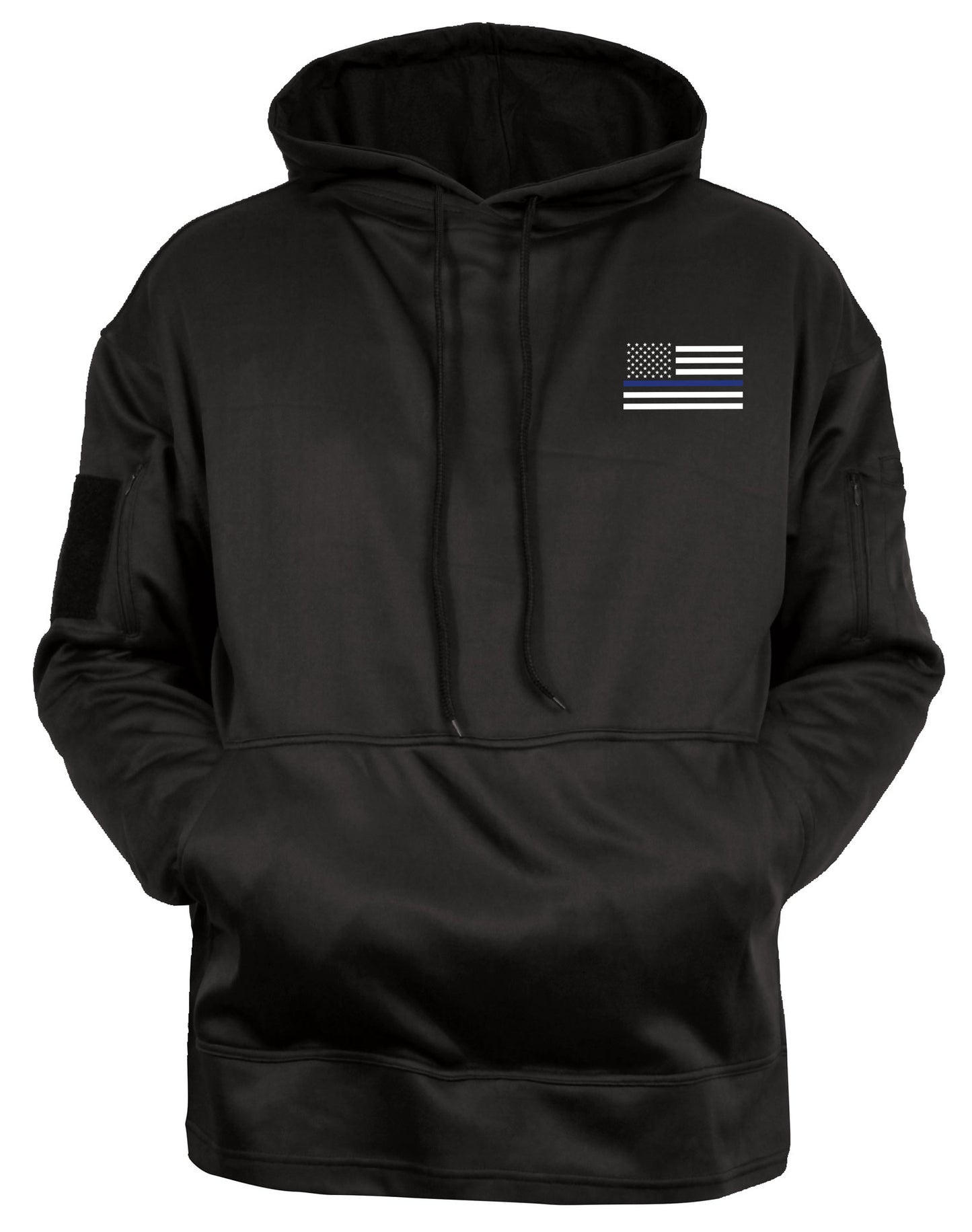 Rothco Honor and Respect Thin Blue Line Concealed Carry Hoodie - Black