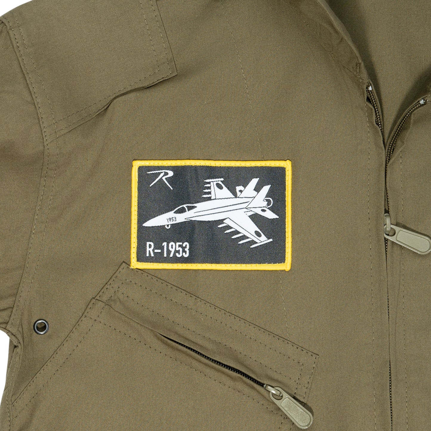 Rothco Kid's Flight Coverall With Patches - Olive Drab