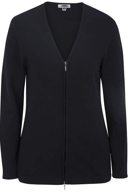 Edwards Garment Ladies Full Zip V-Neck Cardigan Sweater