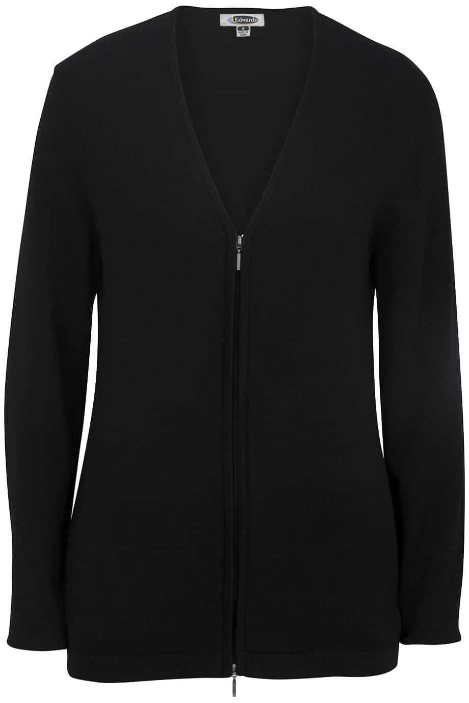 Edwards Garment Ladies Full Zip V-Neck Cardigan Sweater