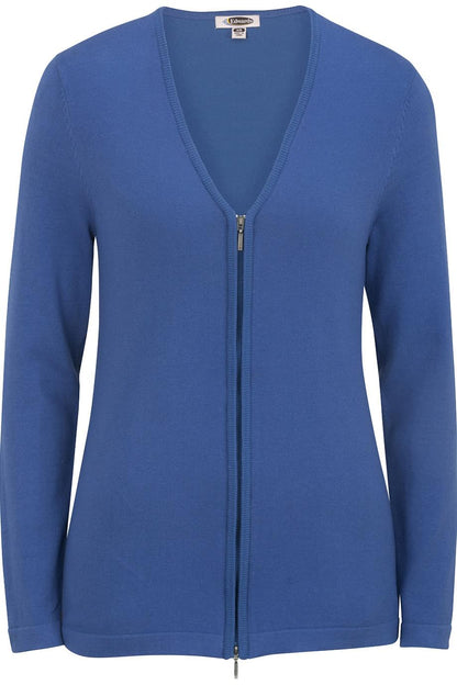 Edwards Garment Ladies Full Zip V-Neck Cardigan Sweater