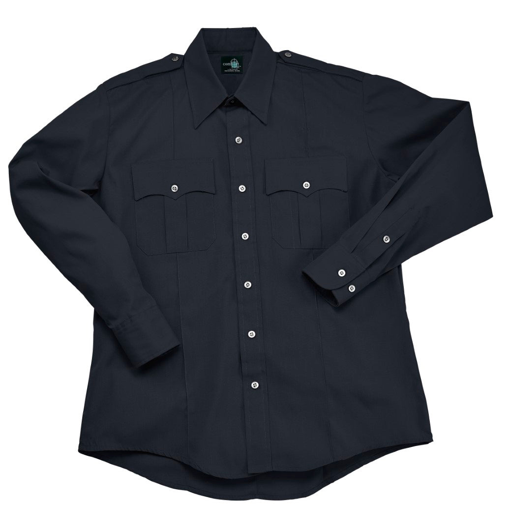 Liberty Uniform L/S Police Shirt, Comfort Zone SyNatural Fabric - Navy