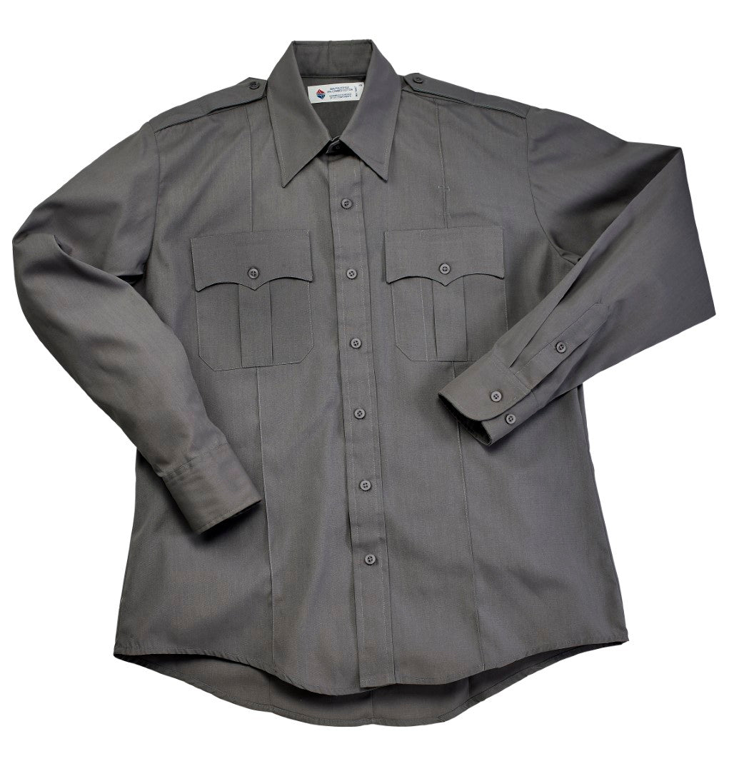 Liberty Uniform 100% Polyester Police/Guard Shirt - Grey