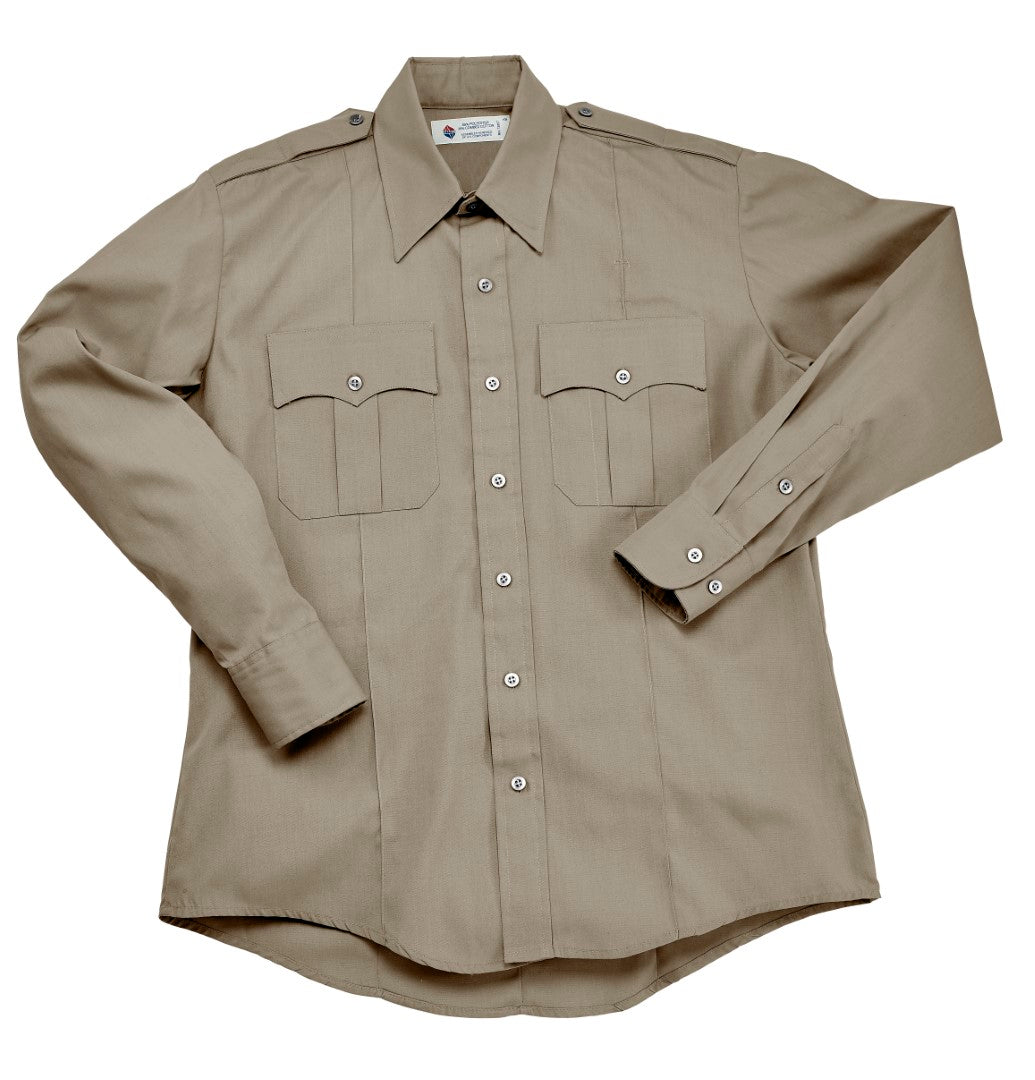 Liberty Uniform 100% Polyester Police/Guard Shirt - Tan
