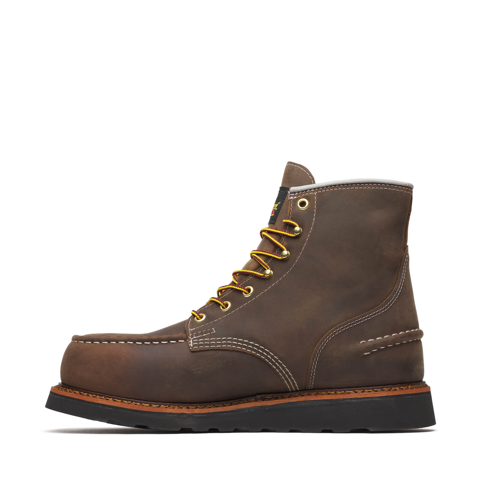 Thorogood 1957 Series – WP 6″ Crazy Horse Steel Moc Toe BLK Wedge
