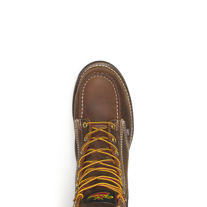 Thorogood American Heritage – 8″ Trail Crazy Horse Black Heel Safety Toe – Moc Toe MAXWear Wedge