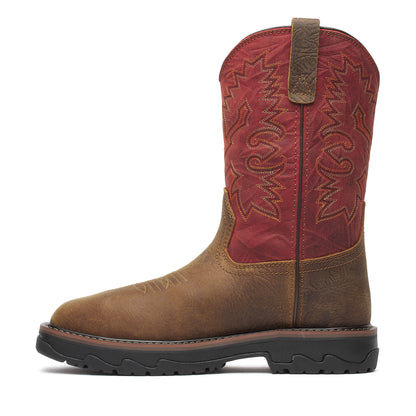 Thorogood Buffalo Ridge – WP 11″ Brown/Scarlet Nano Sq Toe