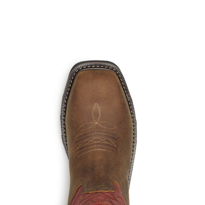 Thorogood Buffalo Ridge – WP 11″ Brown/Scarlet Nano Sq Toe