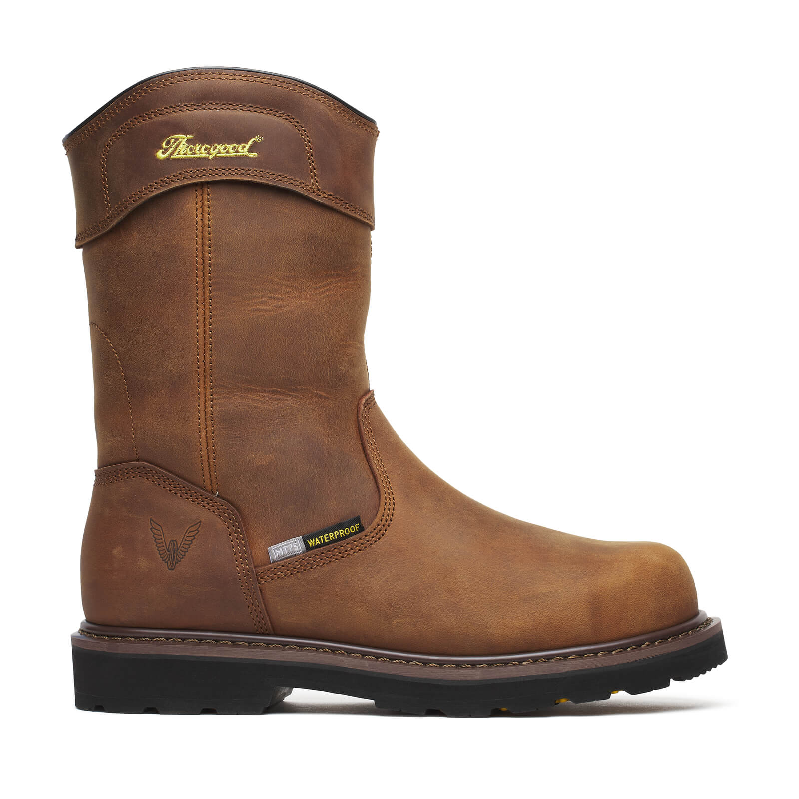Thorogood Jobsite Series – WP 11″ Crazy Horse Comp Round Toe I-MET BLK