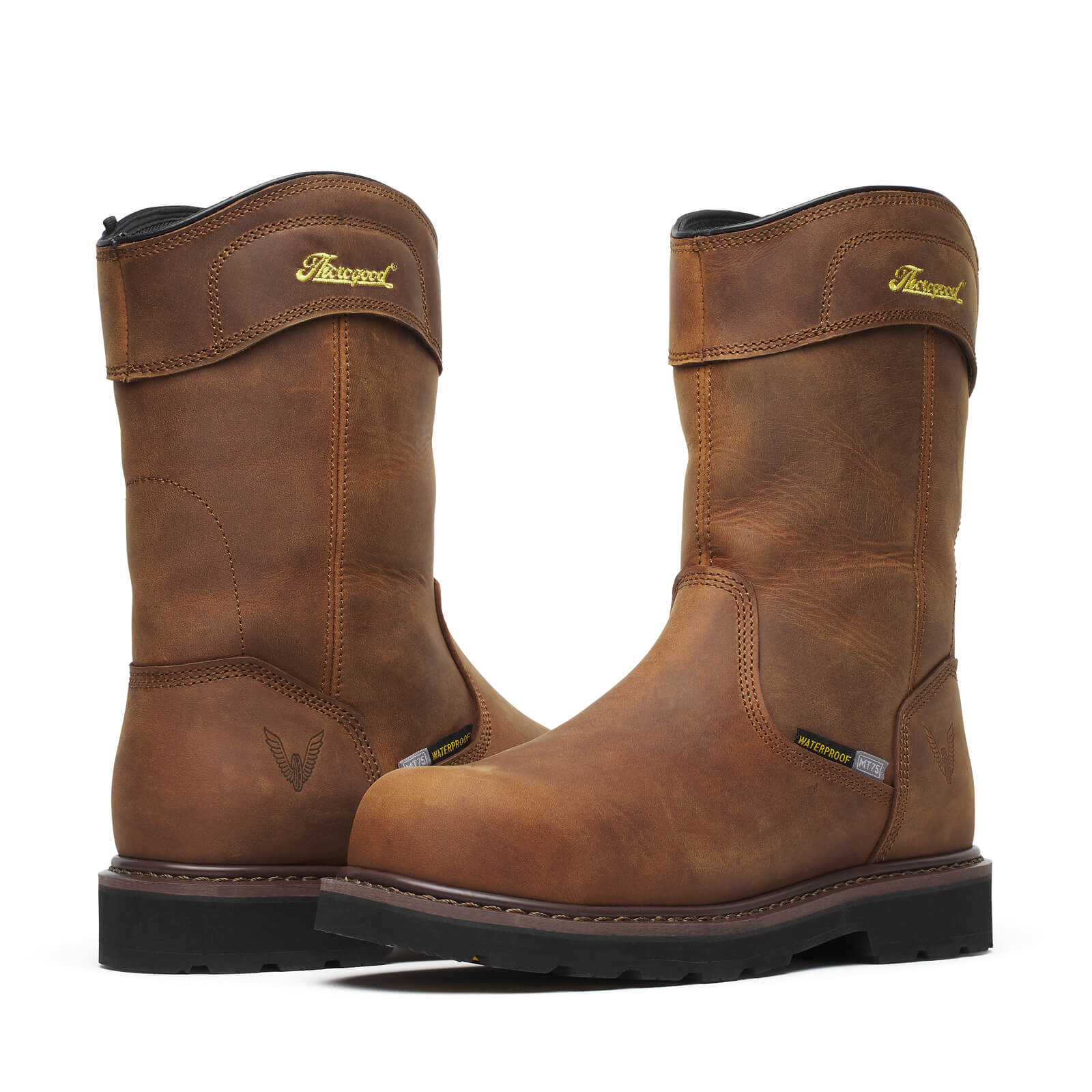 Thorogood Jobsite Series – WP 11″ Crazy Horse Comp Round Toe I-MET BLK