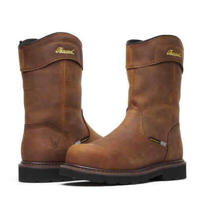 Thorogood Jobsite Series – WP 11″ Crazy Horse Comp Round Toe I-MET BLK