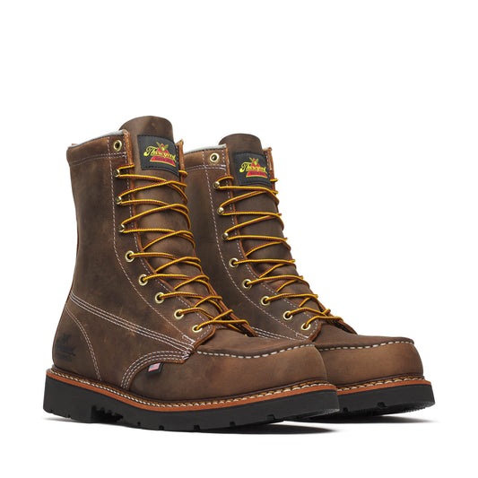 Thorogood American Heritage – 8″ Crazy Horse Steel Moc Toe BLK 90