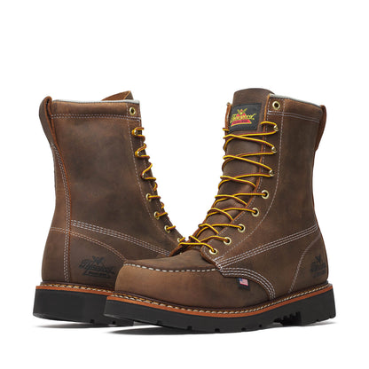 Thorogood American Heritage – 8″ Crazy Horse Steel Moc Toe BLK 90