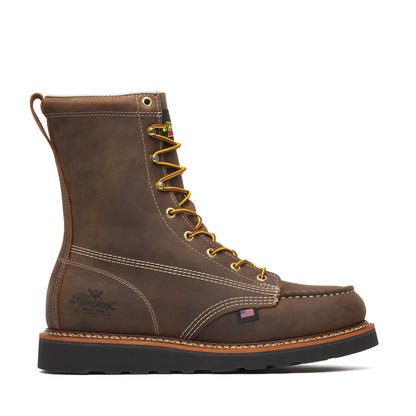 Thorogood American Heritage – 8″ Crazy Horse – Moc Toe Black MAXWear Wedge