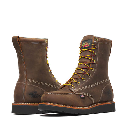 Thorogood American Heritage – 8″ Crazy Horse – Moc Toe Black MAXWear Wedge