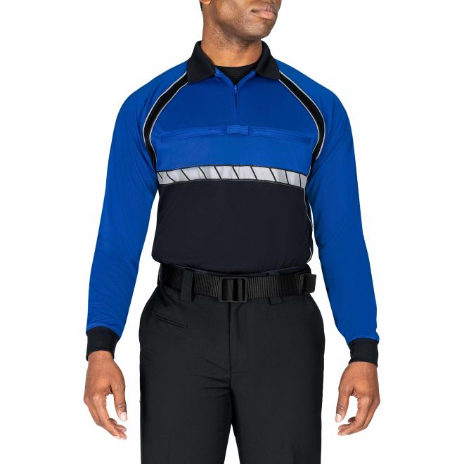 Blauer Long Sleeve Colorblock Performance Polo Shirt