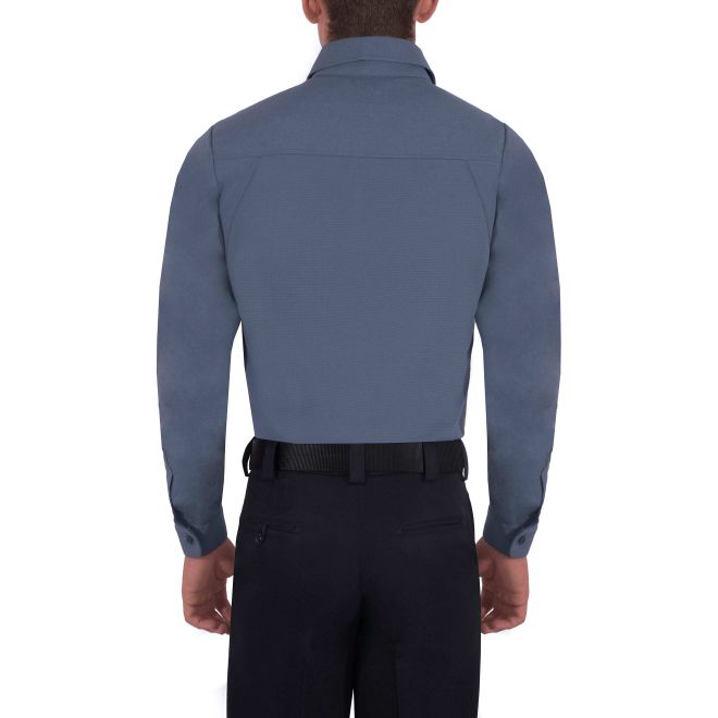 Blauer Long Sleeve Polyester Armorskin Base Shirt - French Blue Heather