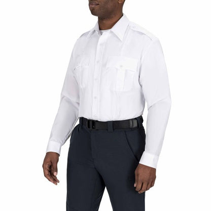 Blauer Long Sleeve Cotton Shirt - White