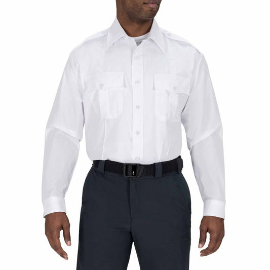 Blauer Long Sleeve Cotton Shirt - White