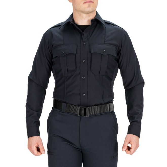 Blauer Long Sleeve Wool Supershirt - Dark Navy