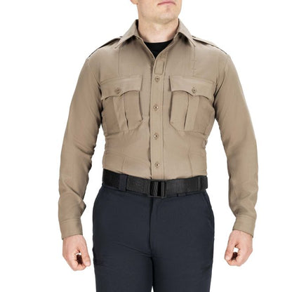 Blauer Long Sleeve Wool Supershirt - Silver Tan