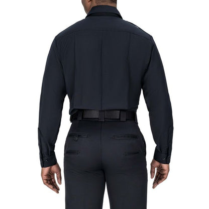 Blauer Long Sleeve Wool Shirt - Dark Navy