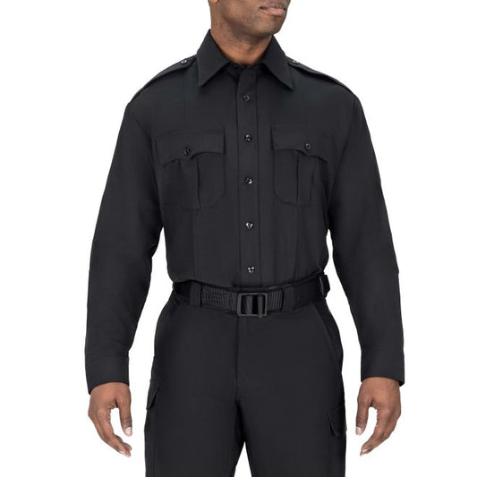 Blauer Long Sleeve Wool Shirt - Black