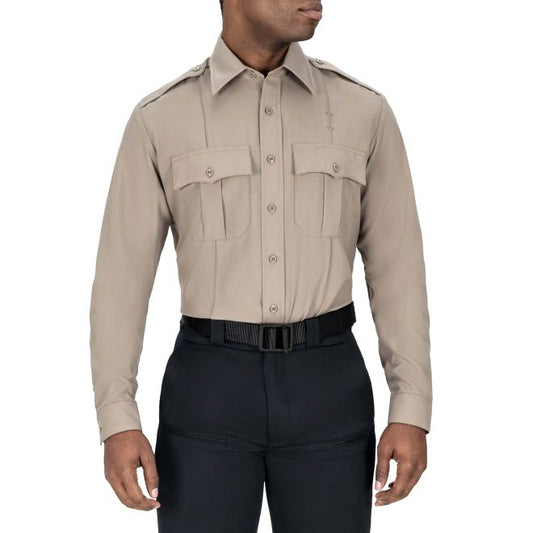 Blauer Long Sleeve Wool Shirt - Silver Tan