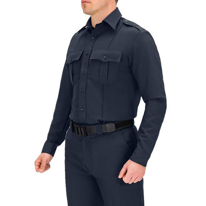 Blauer Long Sleeve Zippered Polyester Shirt